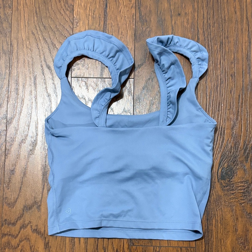 Blogilates Blue Ruffle Tank Top - Picture 2 of 2